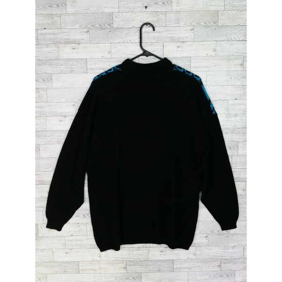 Vintage Men's American Pride Sweater USA Made Acrylic Blend 80s 90s Argyle - Picture 3 of 8